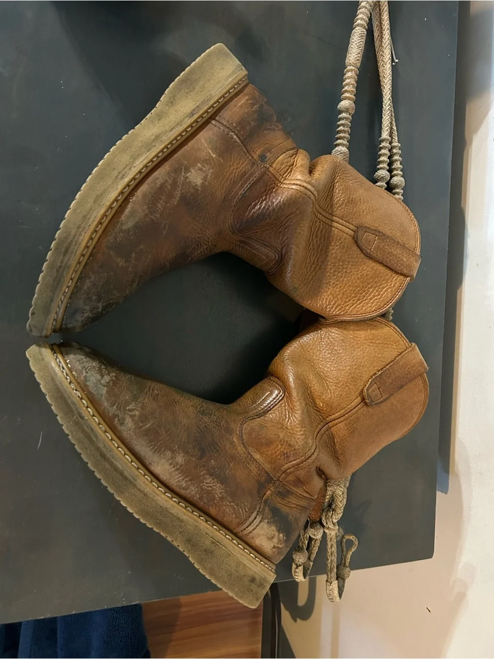 Georgia Wellington leather work boots 7.5